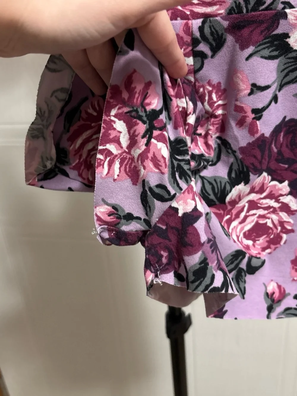 Magnolia Floral Romper in Lilac and Plum